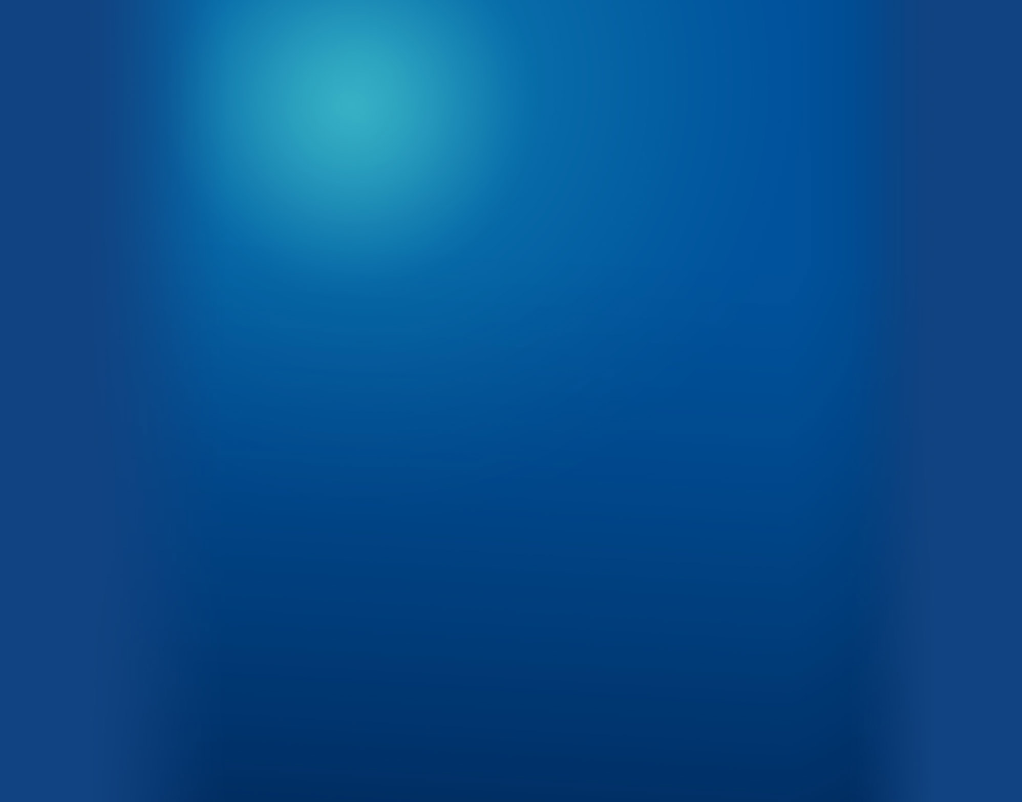 Abstract blue gradient background with a soft lighter cyan glow in the upper left corner, calm and generic mood